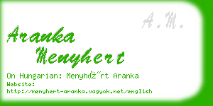 aranka menyhert business card